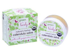 Nature's Herbal Calendula Salve, Organic - Eczema Cream - Multi-use Skin Cream, 2 oz - Green + Lovely