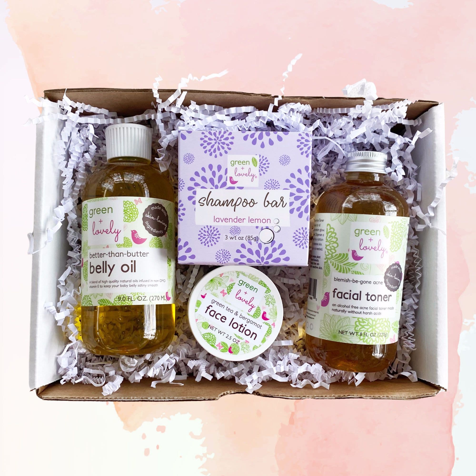 PREGNANCY Box, First + Second Trimester, Pregnancy Essential /// Gift Box - Green + Lovely