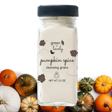 PUMPKIN SPICE Cleansing Grains - Dry Facial Cleanser - 4 oz. - Green + Lovely