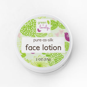 Pure as Silk Face Lotion - Aloe + Rosehip Infused - Green + Lovely