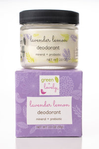 DEODORANT Lavender Lemon - Mineral + Probiotic - Vegan