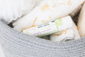 Simply Unscented Calendula Skin Stick - Organic Lotion Stick - Travel Size - Green + Lovely