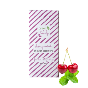 Cherry Shower Steamers /// Cold and Sinus Relief. Natural Menthol Vapors. - Green + Lovely