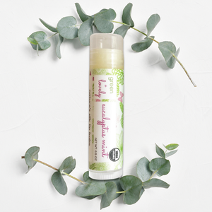 Eucalyptus Mint /// Organic Lip Balm Butter for Intense Moisture - Green + Lovely