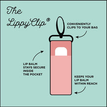 Load image into Gallery viewer, Snowy Green Plaid LippyClip® Lip Balm Holder - Green + Lovely
