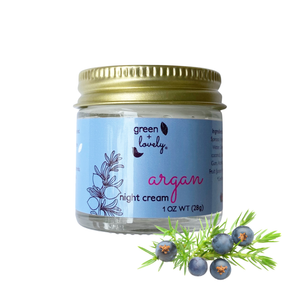 Argan Night Cream - Juniper Berry {glass} - Green + Lovely