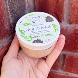 Pumpkin Spice Body Sugar Scrub - Organic Sugar Scrub - Green + Lovely