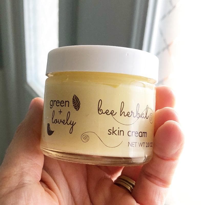 Bee Herbal Skin Cream - Intense Skin Moisturizer with Bee Propolis, Royal Jelly - Green + Lovely